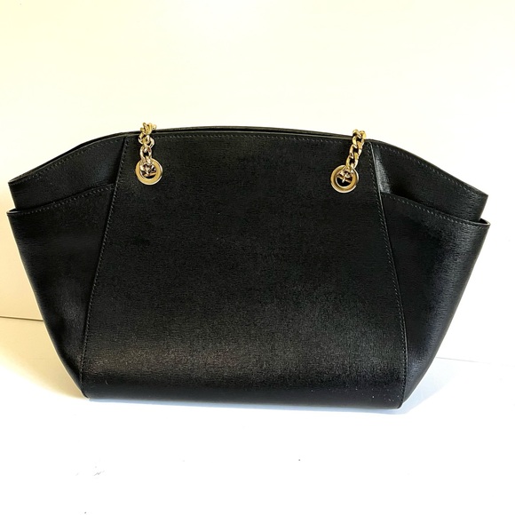 Furla Black Shoulder Bag with Gold Chain - Picture 4 of 16